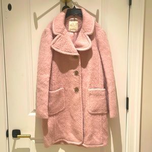 Kate spade pink wool blend jewel button coat